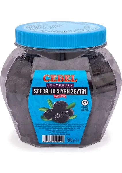 CEBEL SOFRALIK SİYAH ZEYTİN 1000 gr 351-380