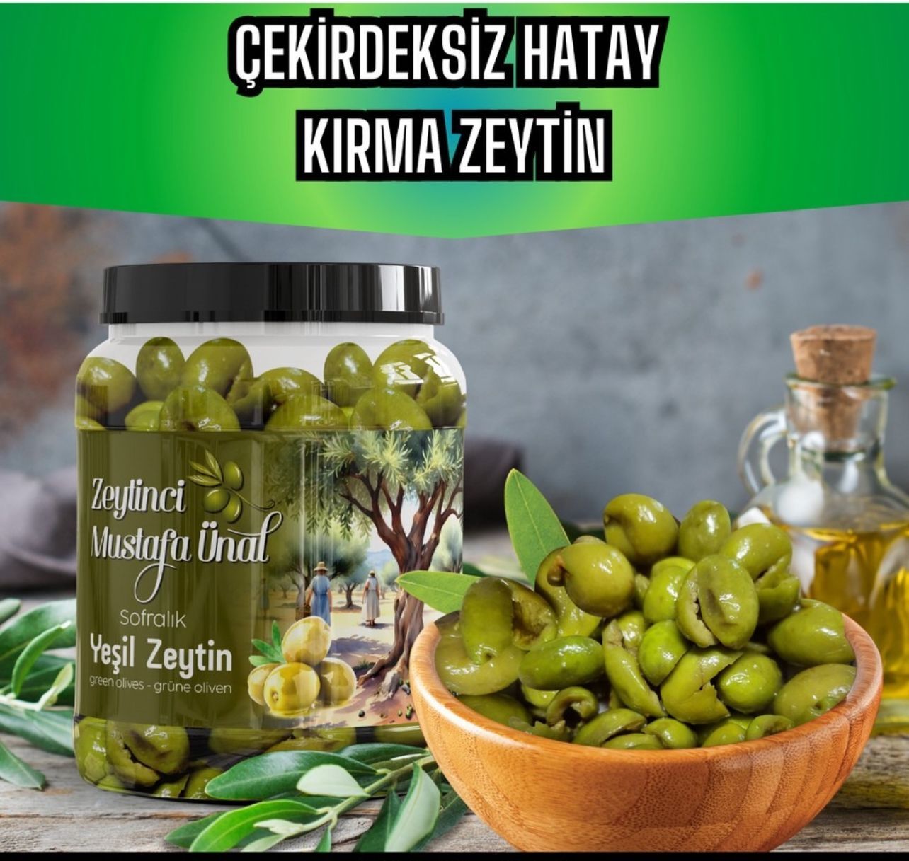 ÇEKİRDEKSİZ HATAY KIRMA ZEYTİN 500 GR